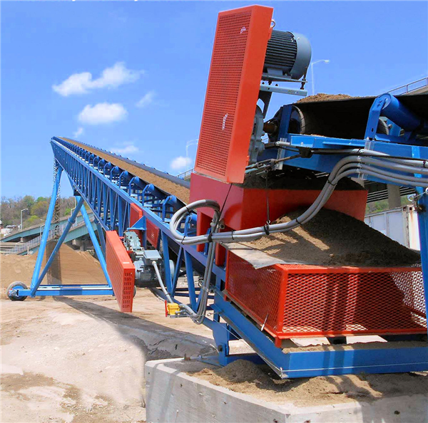 Unused 36" W X 150' L Radial Stacking Conveyor)